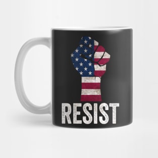 Resist - American Flag Anti Trump Fist Support Immigration Immigrants Together Mug